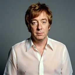 portrait of elton john lennon wearing a see - through shirt in 1 9 7 0 by ilya repin