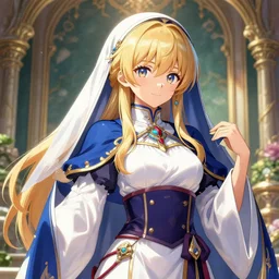 the portrait of neutral good colorful female cleric bard as absurdly beautiful, gorgeous, elegant, realistic anime gravure idol, an ultrafine hyperdetailed illustration by kim jung gi, irakli nadar, intricate linework, sharp focus, bright colors, octopath traveler, final fantasy, unreal engine 5 highly rendered, global illumination, radiant light, detailed and intricate environment
