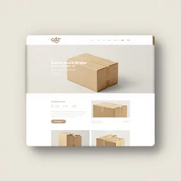 ui for a cardboard box website