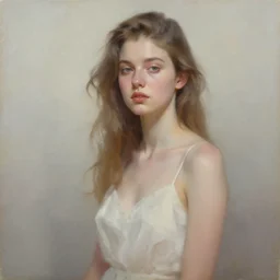 a beautiful toned woman, aesthetic, oil painting, pale colors, high detail, 8 k, wide angle, octane render, trending on artstation,