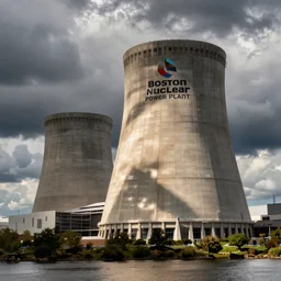 a logo of boston nuclear power plant