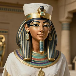 Ancient Egyptian Hot Queen Sweating, potrait, Beautiful