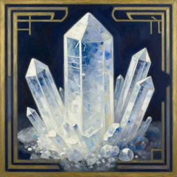 art deco painting of salt crystals