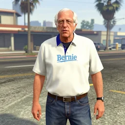 Gameplay screenshot of Bernie Sanders in GTA San Andreas, GTA