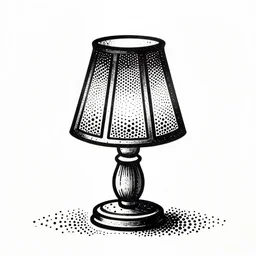 1 9 9 9 cover art, lamp, linocut, tones of black, dot