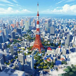 solarpunk tokyo, the shores of infinity, extra detailed.