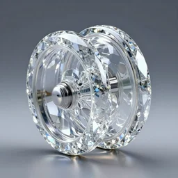 a yoyo made of crystal, concept art, realistic 4 k.