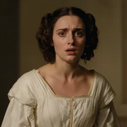 a film still of princess leia scared, artwork by caravaggio