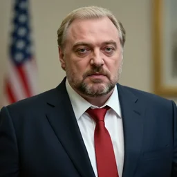 Alexander Lukashenko as the American Psycho, cinematic still