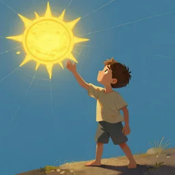 the boy who caught the sun in his web, digital concept art by atey ghailan, trending on artstation