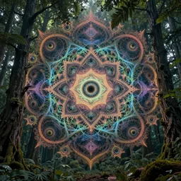realistic wide angle photo, eyes growing on trees, magic forest, fractal halo, sacred geometry, intricate artwork by Tyler Edlin, Moebius and Giger, greg rutkowski, very coherent symmetrical artwork,,cinematic, hyper realism, high detail, vivid colors, octane render, unreal engine, 8k, Smooth gradients, High contrast, depth of field by Jacek Yerka