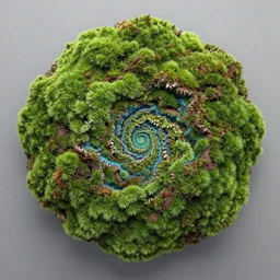 a psychedelic fractal moss, style david normal