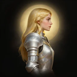 side profile centered painted portrait, Imogen Poots as holy Paladin, D&D, matte painting concept art, beautifully backlit, official fanart, art nouveau, colourful, pretty face, intricate eyes, beautiful, elegant, Anime by and ilya kuvshinov and Cushart Krentz and Gilleard James, 4k, HDR, Trending on artstation, Behance, award winning