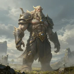a highly detailed portrait of a epic massive fantasy giant elden god standing ominously in a field concept art
