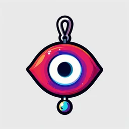 colored pop art logo of an evil eye charm