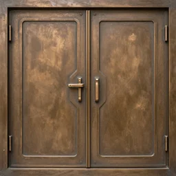 a photo of a bronze sci - fi double door flat texture, phototexture, photo realistic, very realistic 8 k