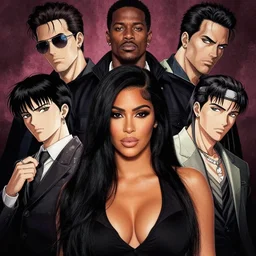 the notorious b. i. g. as kim kardashian, shaded lighting poster by magali villeneuve, artgerm, jeremy lipkin and michael garmash, rob rey and kentaro miura style, trending on art station