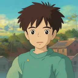 portrait, cute boy, hongkong, in the style of studio ghibli, j. c. leyendecker, greg rutkowski, artgerm