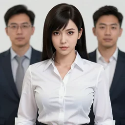 tifa lockhart portrait, wearing white business dress shirt, thicc, art by ruan jia, artgerm, wlop, loish, 8 k realistic, hyperdetailed, beautiful lighting, detailed background, depth of field, symmetrical face, frostbite 3 engine, cryengine,