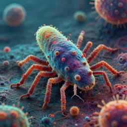 A psychedelic bacteria turlang , vibrant color scheme, highly detailed, in the style of romanticism, cinematic, artstation, Moebius, Greg rutkowski