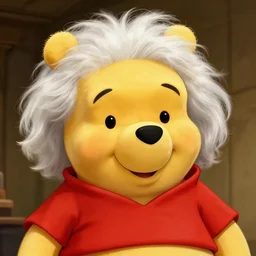 winnie the pooh einstein portrait