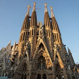 streetscape _ a _ towering _ cathedral _ of _ brutalist _ ar chitecture _ buildings _ covered _ with _ greebles _ stun ning _ volumetric _ light _ sunset _ metal _ concrete _ an