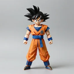 a paper model of goku, paper modeling art.