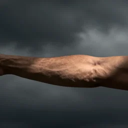 closeup of a horizontal arm