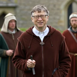 photo of bill gates in the middle ages, pure photograpy, hd, 8 k