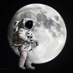 a visitor on a moon