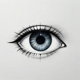 cybernetic eye, drawn business logo