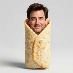 photo of jim carrey inside of a burrito