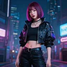 sari in cyberpunk style
