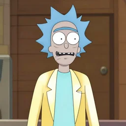 lifelike portrait of rick sanchez, photo