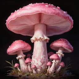 Pink cat mushroom, intricate, highly detailed, digital painting, artstation, concept art, smooth, sharp focus, illustration, Unreal Engine 5, 8K, art by artgerm and greg rutkowski and alphonse mucha