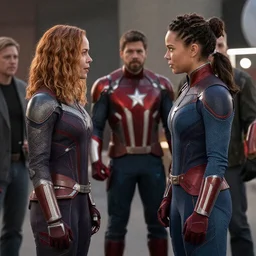 a film still of kyla pratt meeting the avengers in 2020