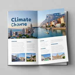 Climate change travel brochure