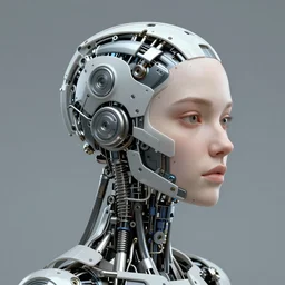 a woman's head made up of mechanical parts, cyberpunk art by peter gric, cgsociety, generative art, circuitry, behance hd, greeble