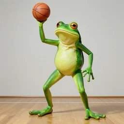 a six foot tall anthropomorphic frog playing basketball, zdzisław beksinski