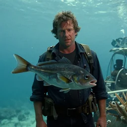 a film still from the life aquatic with steve zissou ( 2 0 0 4 )