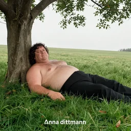 andre the giant lies overgrown with grass and trees by anna dittmann