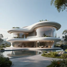 futuristic mansion