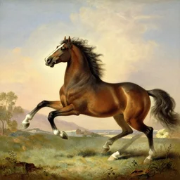a galloping horse by george stubbs and john audubon