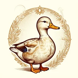 a vector illustration of a duck smoking a cigar, elegant, intricate