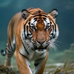 photo of a tiger underwater, 4 k, professional, detailed
