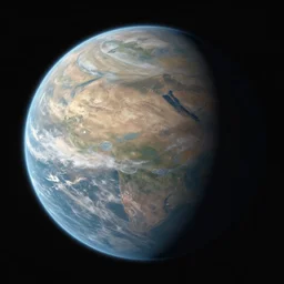 View planet from space, Unreal Engine, Greg Rutkowski, ArtStation. View from space