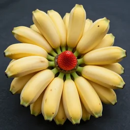 a hybrid banana and strawberry trending on unsplash overhead view intricate 3 2 k 1 6 k