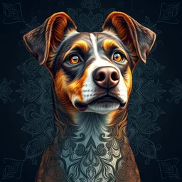 outstanding cute caramel mongrel dog intricate artwork, illustration by tooth wu and wlop and beeple, greg rutkowski, beautiful, very coherent symmetrical artwork, cinematic, high detail, mutt, portrait, octane render, unreal engine, 8 k, vibrant colors, smooth gradients, high contrast, depth of field, f 1. 2