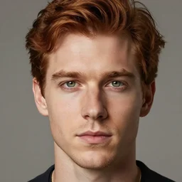 professional digital art of a man with natural reddish - brown hair and green eyes, popular, high quality, highly detailed, hd, 4 k