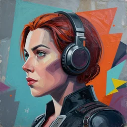 Black Widow profile picture by Sachin Teng, asymmetrical, Organic Painting , Matte Painting, geometric shapes, hard edges, graffiti, street art:2 by Sachin Teng:4